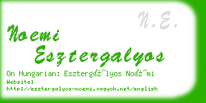 noemi esztergalyos business card